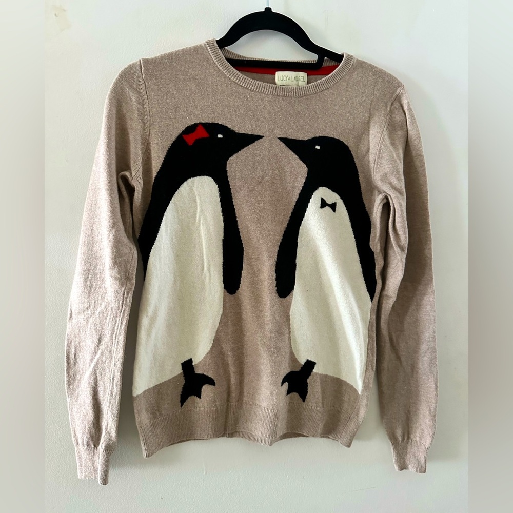 Lucy & Laurel Penguin Sweater Size L